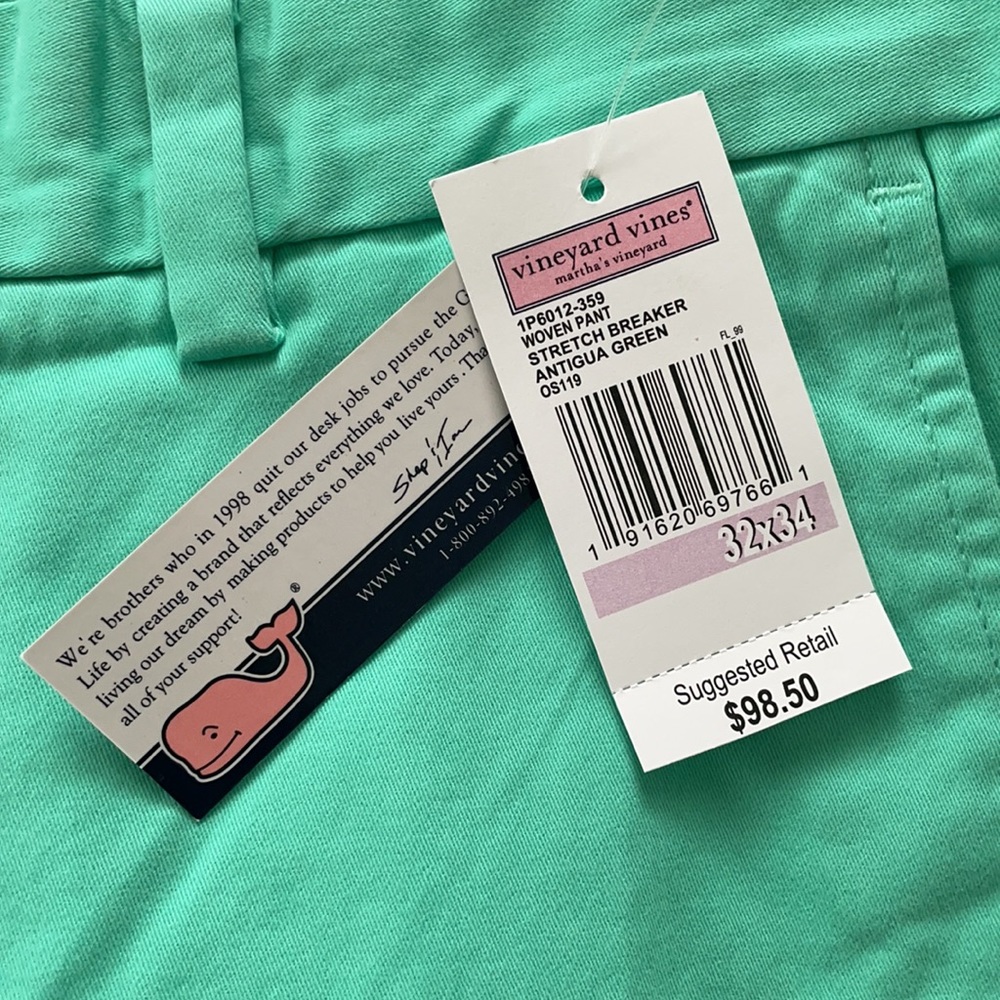 Vineyard vines men dress pant turquoise blue size 32 - Picture 3 of 5